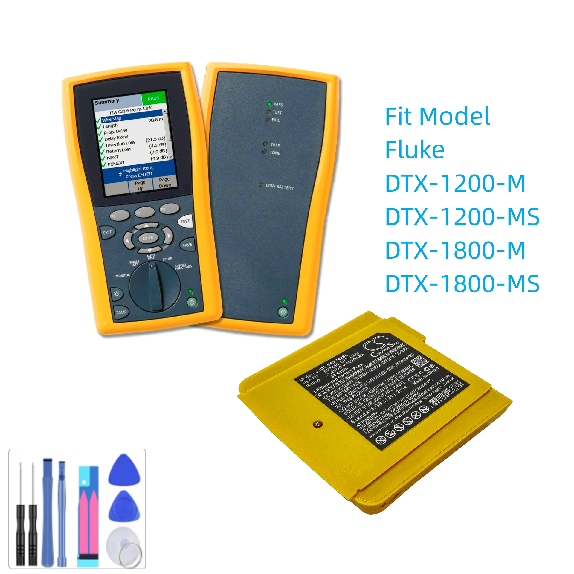 

Оборудование, съемка, тестовая батарея для Fluke BP7440 стандартная емкость 5200mAh / 38.48Wh цвет желтый