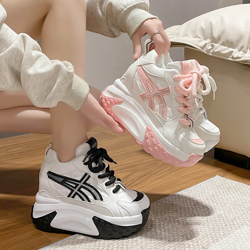 

Женские кроссовки для тенниса, женские модные кроссовки на платформе, модель 2023 года, повседневная Осенняя обувь на толстой подошве