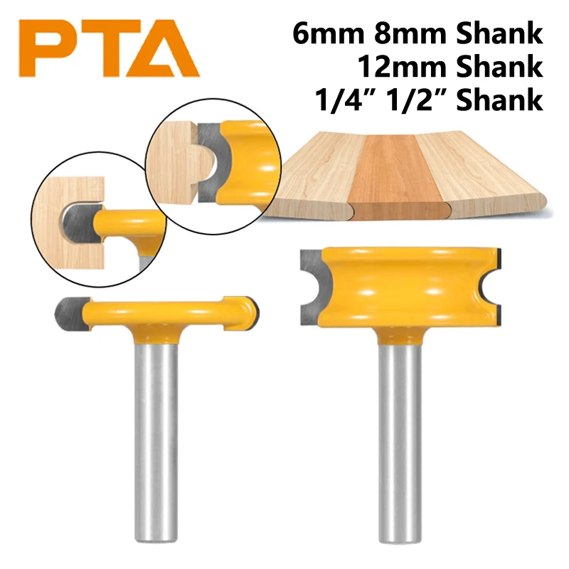 

2PCS Flute and Bead T-Shaped Tenon Router Bit Sets for Woodworking Milling Cutter Set for Wood End Mill