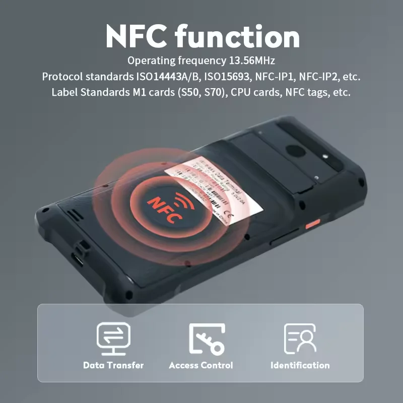 6 인치 터치 스크린 안드로이드 PDA 2 Sim 카드 견고한 핸드 헬드 NFC Pos 터미널 모바일 PDA 바코드 스캐너
