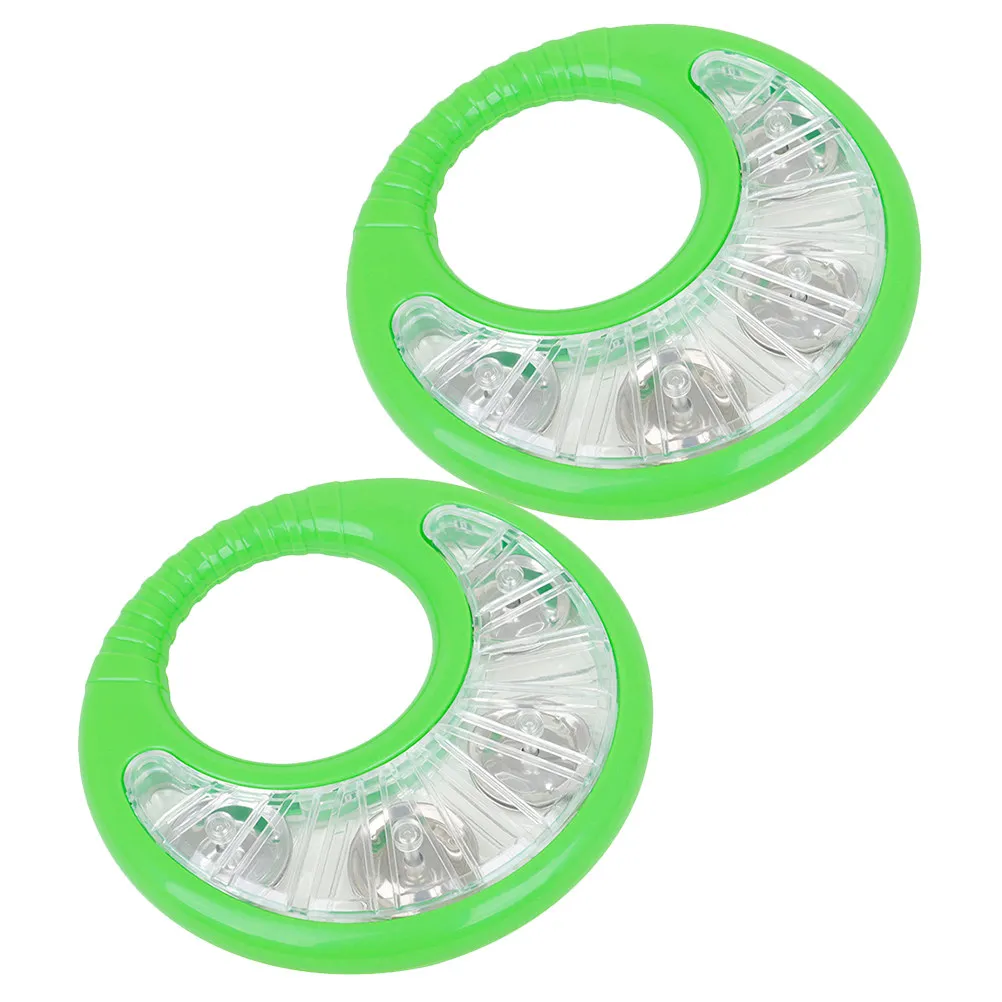 2Pcs 핸드 쉐이킹 탬버린 어린이 타악기 휴대용 드럼 링 음악 파티 호의품 교육용 악기