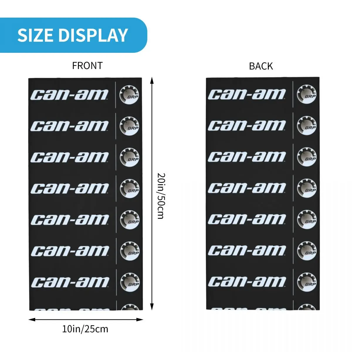 Can-Am Bandana Neck Gaiter Printed BRP Motorcycle Wrap Scarf Multifunctional for Men Women Adult All Season