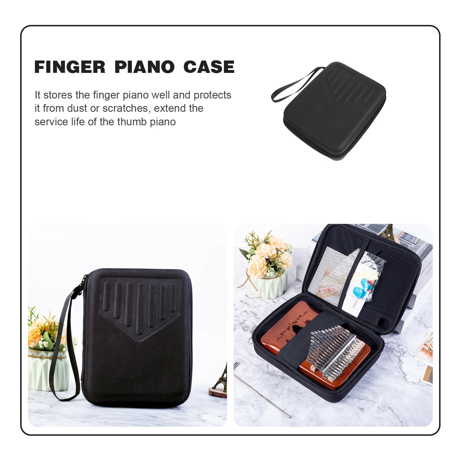 Thumb Bag Piano Holder Metal Case Jiaji Cloth Protective Pouch Simple Kalimba Storage Container