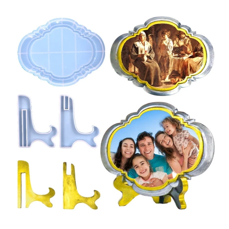 

Овальная фоторамка, силиконовая форма, инструмент для изготовления настольного орнамента для рукоделия, легко чистить