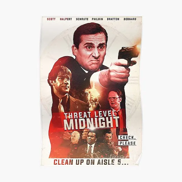 

Poster Threat Level Midnight Poster Mural Wall Vintage Decoration Funny Modern Decor Room Home Art Print Painting No Frame