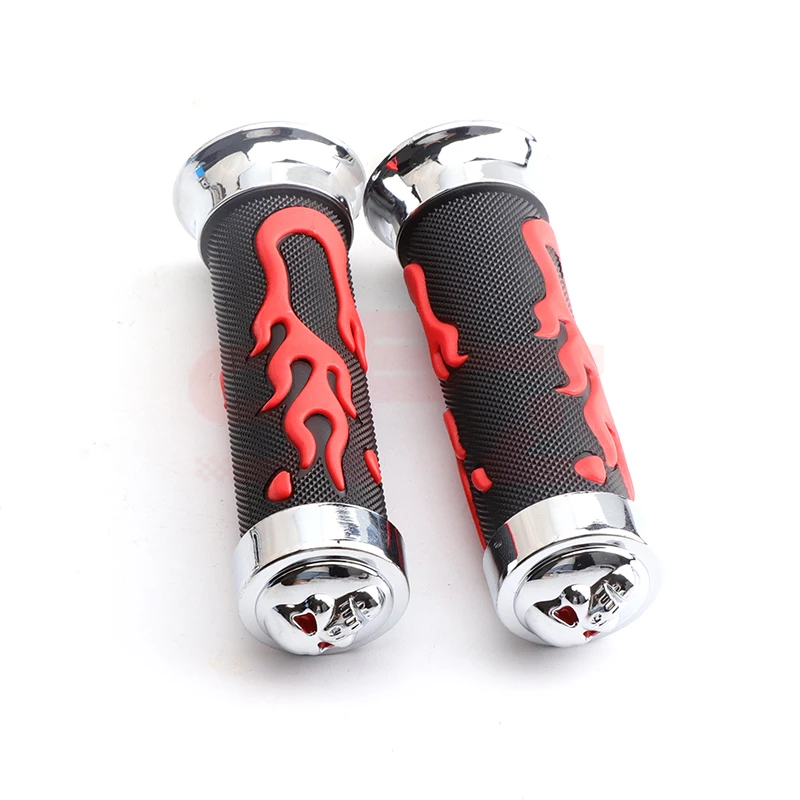 22/24mm Universal Motorcycle Handlebar Colored Skeleton Rubber Handle Grip Scooter Handlebar for Harley Honda Yamaha