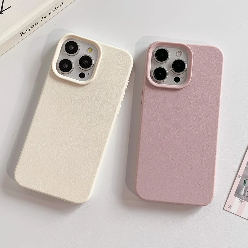 Leather Phone Case For iPhone 17 Pro Max 16 18 Pro Max 13 11 15 14 Plus 12 17 Air 17Promax Shockproof Soft TPU Funda Cover Coque