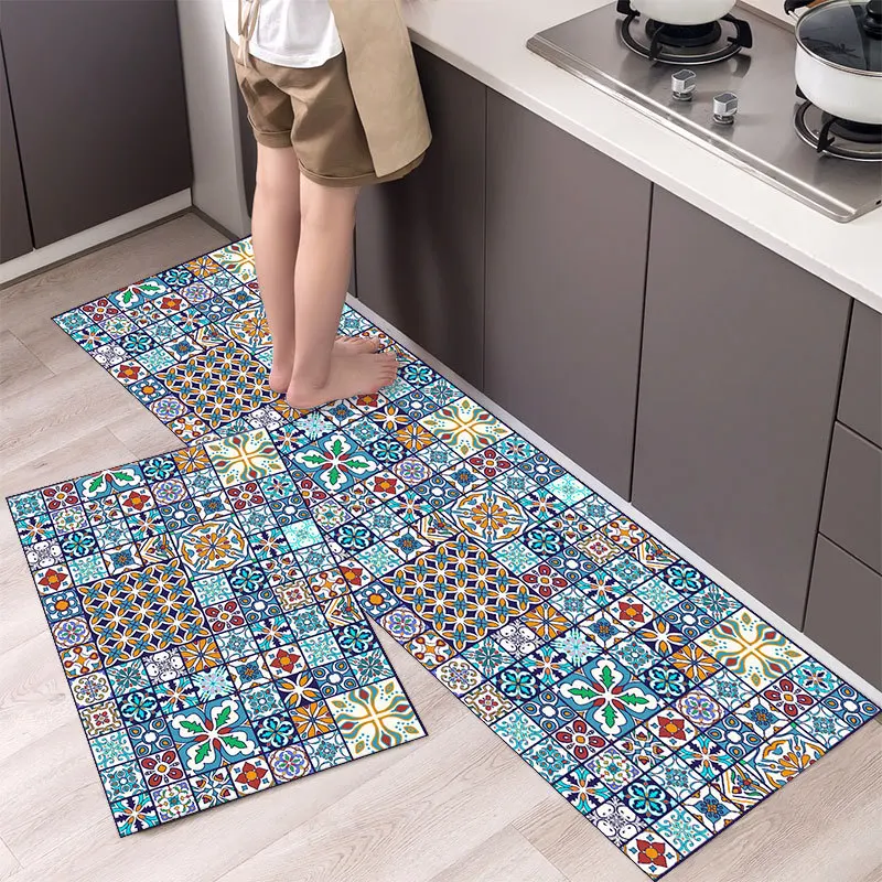 

Modern Kitchen Area Rug Comfort Standing Absorbent Waterproof Kitchen Living Room Mat Rugs Carpet Wash Free Long Strip Area Mat