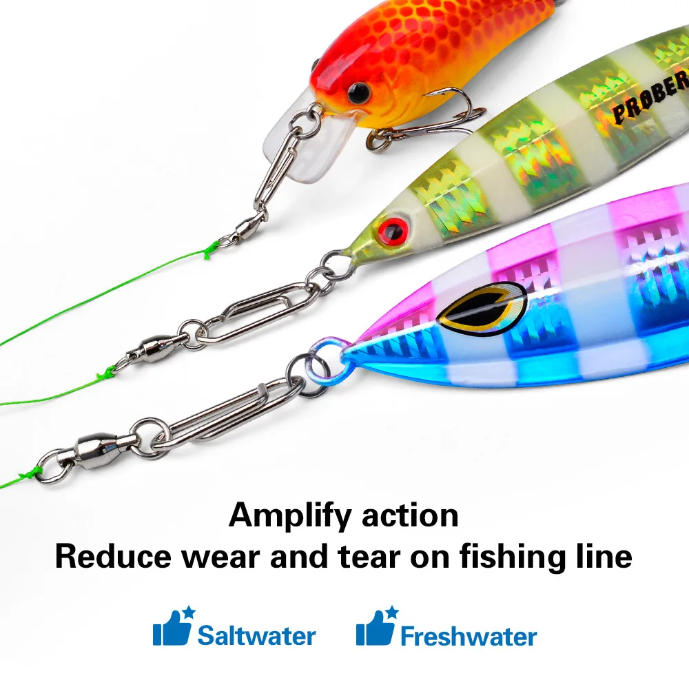 Fishing Bearing Rotary Connector 10Pcs 0#-5# Silver Strong 360&deg; Fishing Bait Quick Pin Connection Ring Gear Accessories