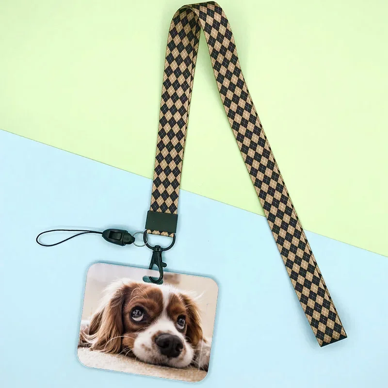 Versatile Animal Print Lanyard with ID Badge Holder & Charm