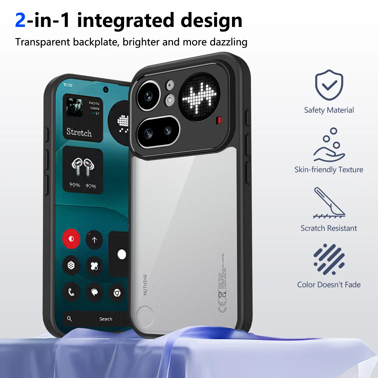 Enhanced Transparent Matte Shockproof Case