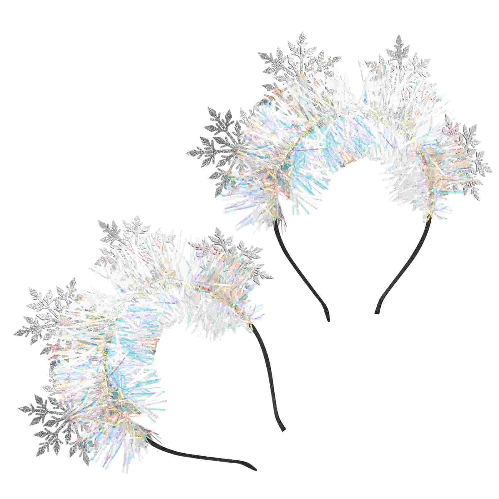 

Snowflake Headband Christmas Headdress Christmas Headband Hair Ornament Holiday Party Favor Decor Snowflake Hair Hoop