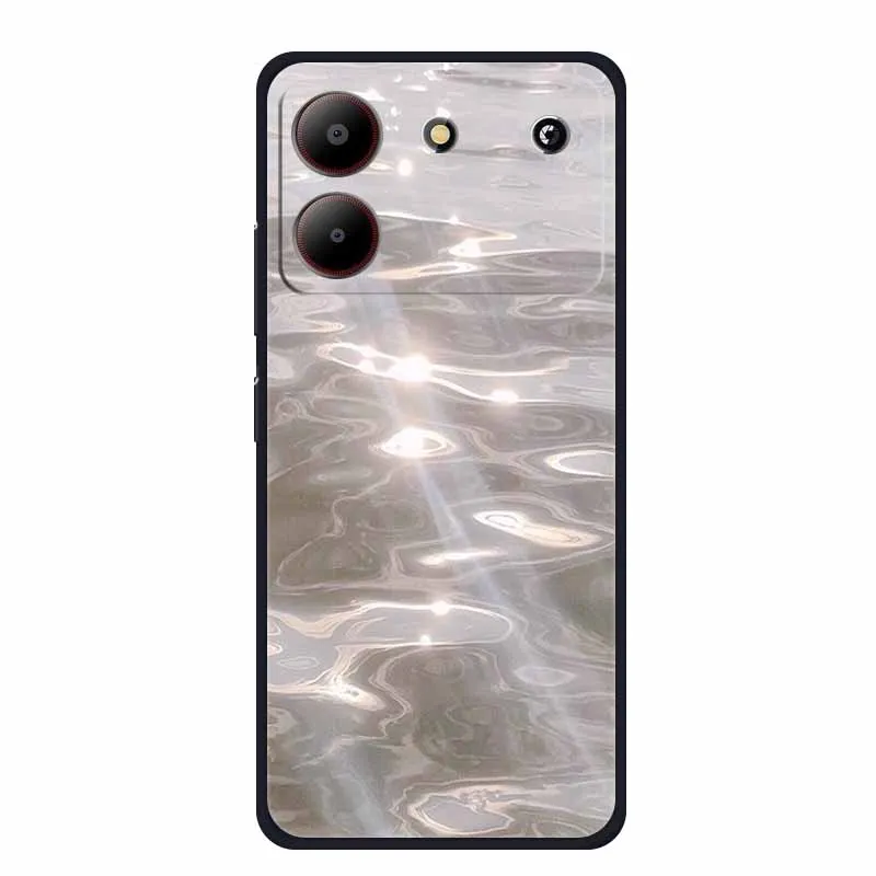 WXPPJ Cover per ZTE Blade A54 Custodia + [1 Pezzi] Pellicola Vetro Temperato, Nero Anti-Caduta Bumper Morbido Silicone TPU Protezione Case per ZTE
