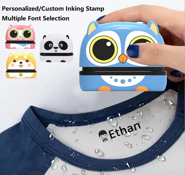 Custom Name Cute Animal Stamp For Clothing Kids Students Stamp Seals Name  Stamper Personalized Stamp Name For Kids - AliExpress