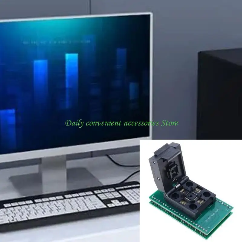 97QB 칩 프로그래밍을 위한 사용하기 쉬운 QFP48-DIP48 변환기 소켓