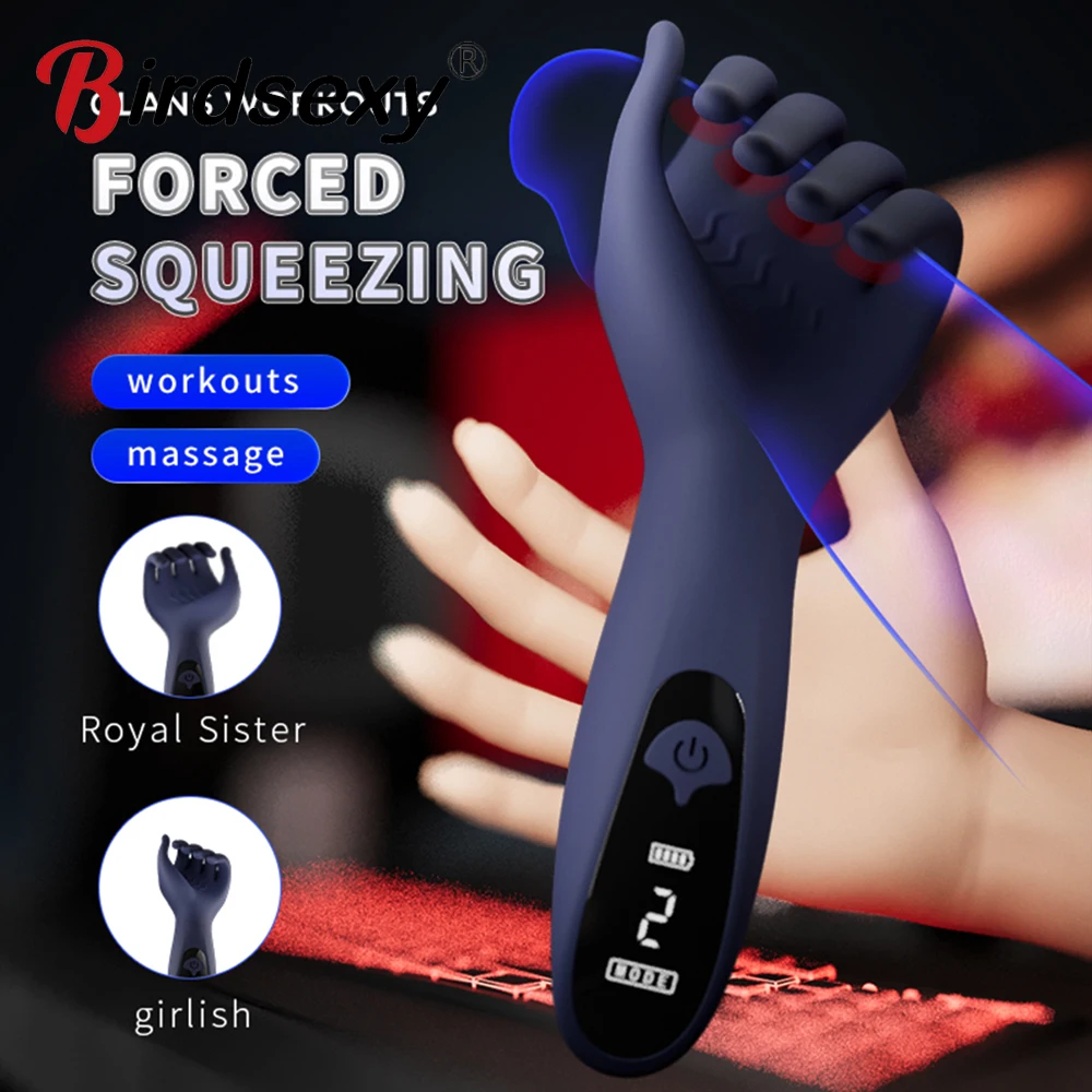 Male Sex Toys Sex Glans Trainer Penis Massage 10 Speed Vibrating Glans Vibrator For Men Lasting Delay Endurance Exer