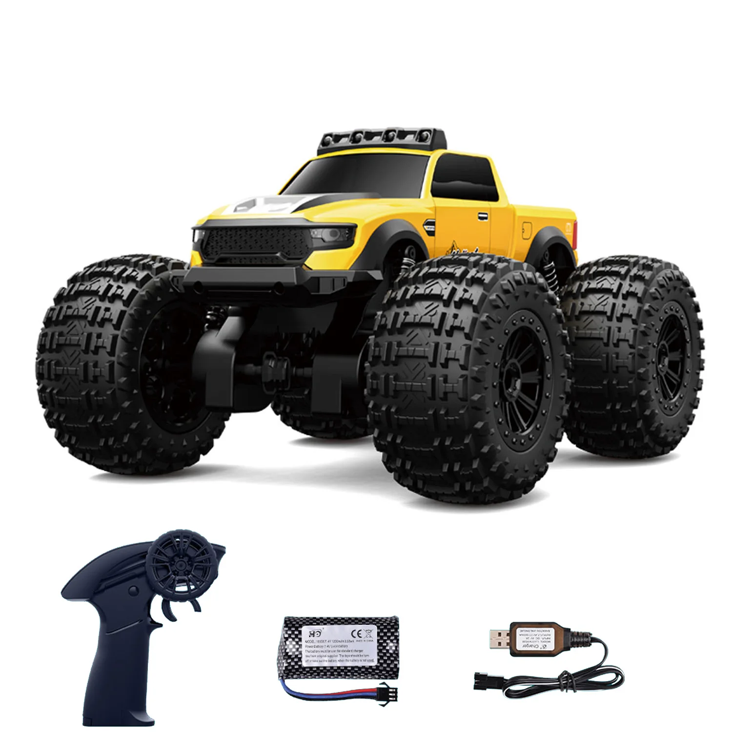 Dessous de la voiture RC amphibie JJRC C8816 1/14 4x4 tout-terrain montrant la structure étanche et les hélices