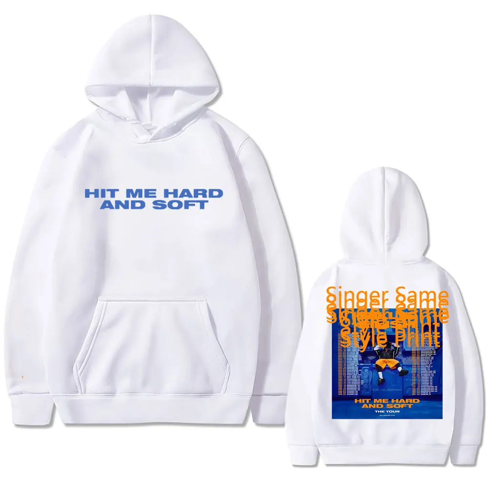 Hit Me Hard and Soft Hoodie Men Women Fashion Pop Music Singer Same Style Graphic Print Hoodies Male Casual Oversized Sweatshirt