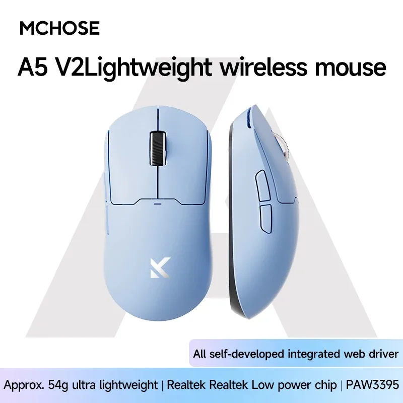 マウス・トラックボール MCHOSE A5 ULTRA Mchose A5 V2 ウルトラ トライモード ゲーミング マウス、軽量