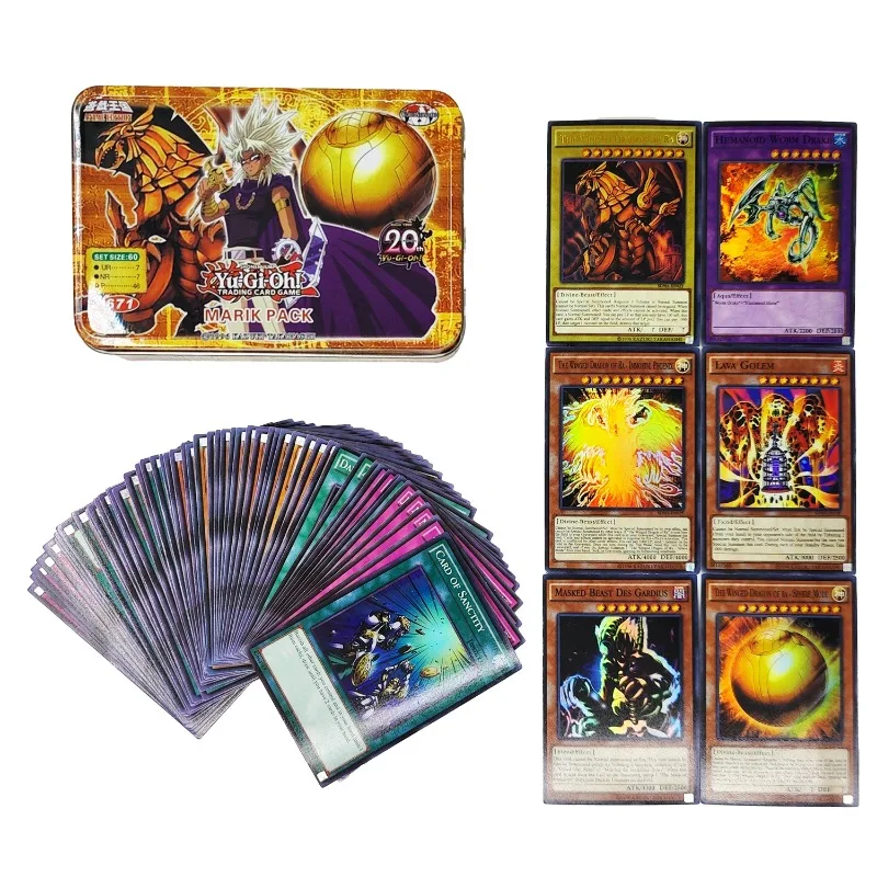 Yu Gi Oh Cards KAIBA PACK 3 Card Deck English TCG Holographic Golden White Dragon Duel Game Collection with Tin Box