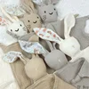 Cute Baby Rabbit Cat Comforter Soft Cotton Sleeping Dolls Soothing Cloth Blanket Baby Muslin Towel Newborn Appease Towel Bibs 1