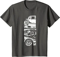 Vêtements pour hommes JDM japonais automobile rétro course surdimensionné T-shirt Tuning voiture Fitness T-shirt col rond décontracté coton T-shirt 3