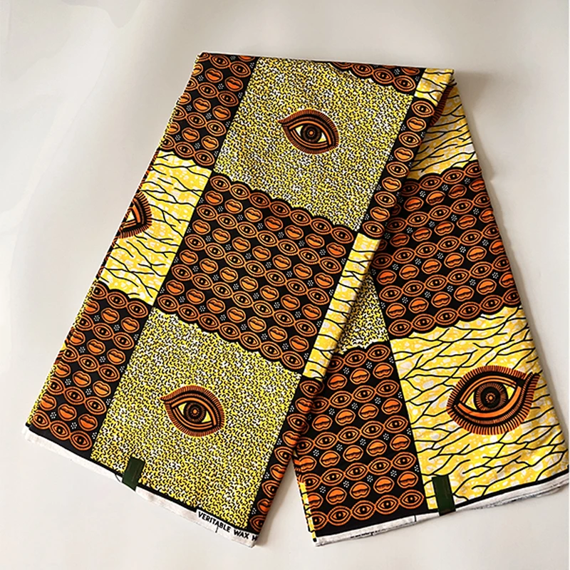 Dutch cotton high quality TisSU 6 yards Ankara African Print Batik Pagne true Wax fabric African wind