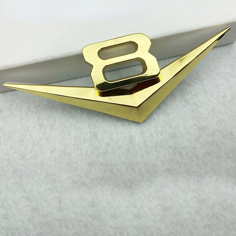 3D V6 V8 Engine Vintage Emblem Badge Wing Decor Decal Sticker Fit for Car car stickers