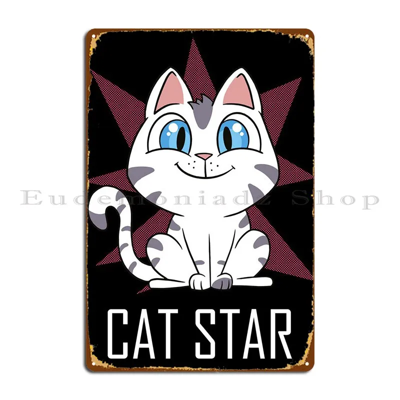 

The Cat Star Metal Sign Garage Club Living Room Create Mural Tin Sign Poster