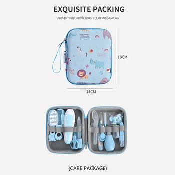 Mother and baby set, baby nail clippers, medication dispenser, 20 piece set, comb brush, EVA bag, care set 5