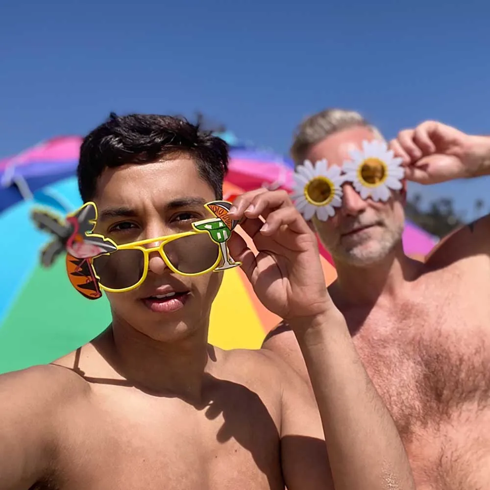 9 Pièces Lunettes De Soleil Hawaïennes - Accessoires Fête Luau, Plage, Piscine Et Anniversaire Tropical