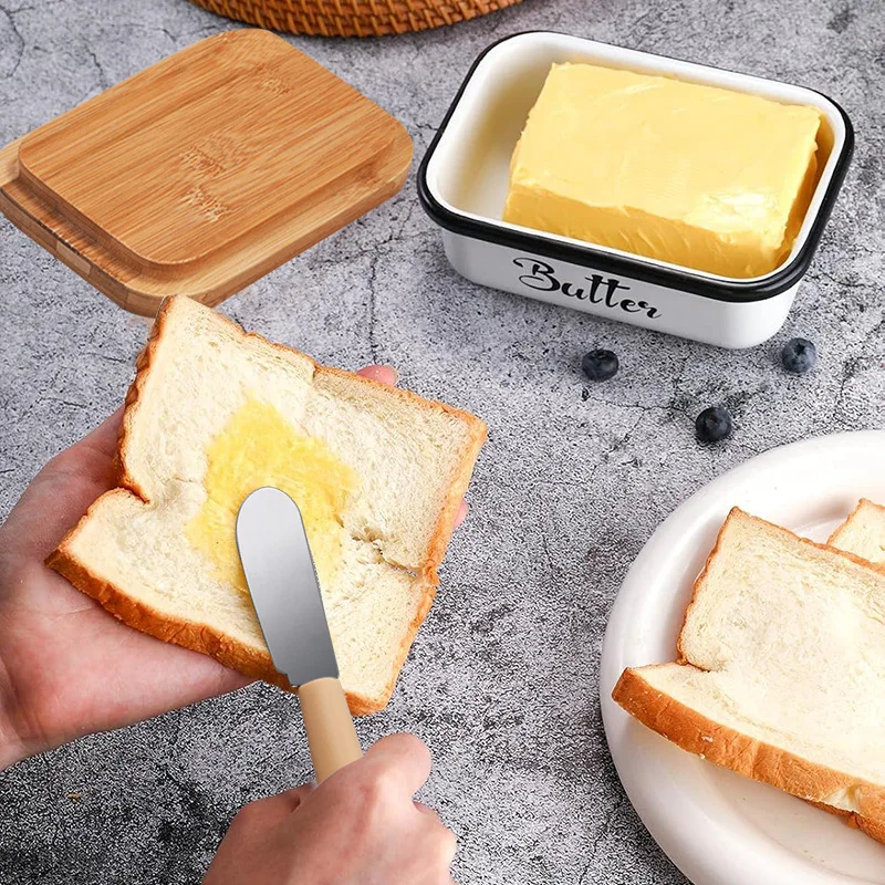 Cooking Butter Cutter Box Butter Container Cheese Plates Storage Boxes with Multifunction-knife Household Dish Tableware