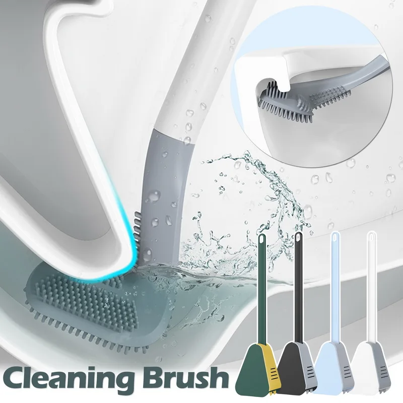 Silicone Toilet Brush Breathable Toilet Bowl Cleaner Brush With Quick Drying Holder Wall Mounted For Bathroom Cleaning Silicone Toilet Brush Breathable Toilet Bowl Cleaner Brush With Quick Drying Holder Wall Mounted For Bathroom Cleaning