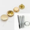 10 Sets Metal Buttons Leather Snap Fasteners 12mm 503 15mm 501 Round Color Button No Sewing for Clothes 6
