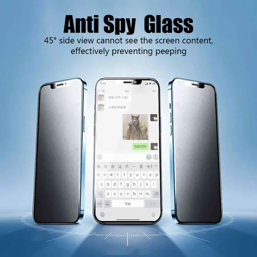 2PCS Privacy Tempered Glass For iPhone 14 Pro Max 12 13 Mini 15 11 Pro Max Screen Protector For iPhone 8 7Plus XS Max XR X Glass — view 5