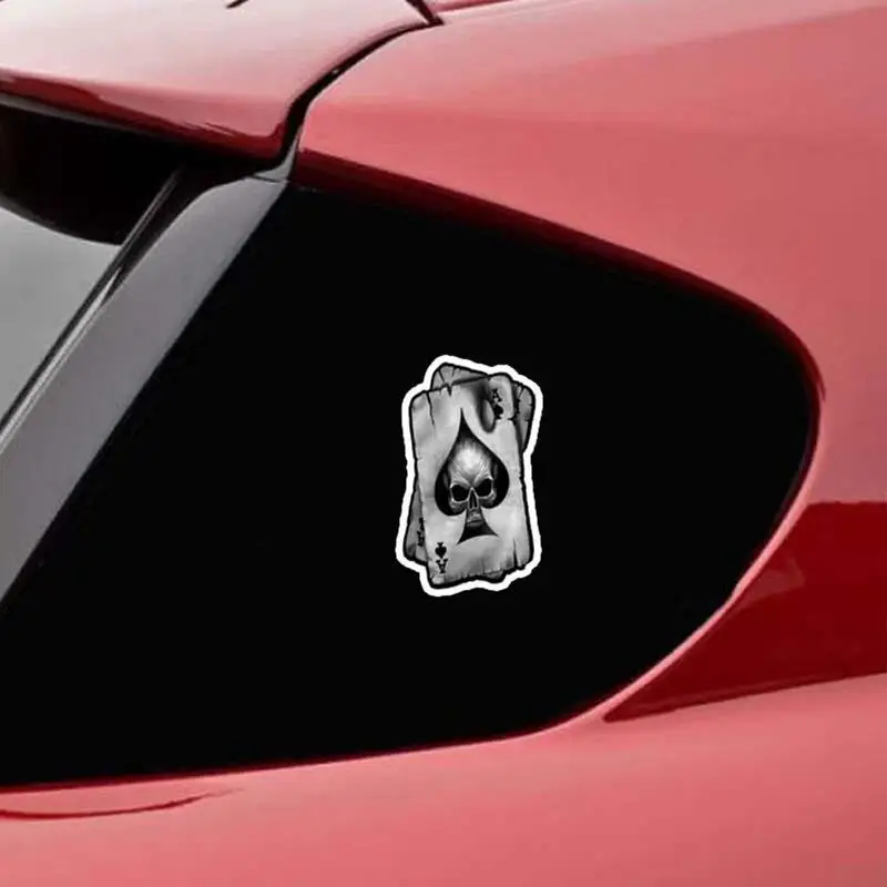 Car Halloween Skull Stickers Halloween Stickers For Cars Ace Of Spades Skull Car Poker Zombie Funny Motorc