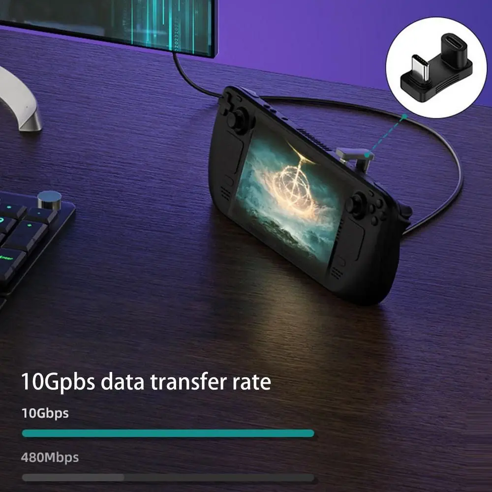 노트북 남성-여성용 10Gbps Type-C 3.1 어댑터 USB C 컨버터 100W 스팀 데크용 고속 충전