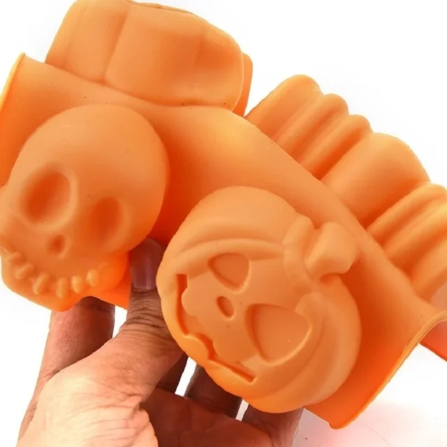 New Silicon Crayon Happy Halloween Silicon Pumpkin Cake Mold Kitchen Baking Tools Mold Cake Silicon Mold Home Decoration 6