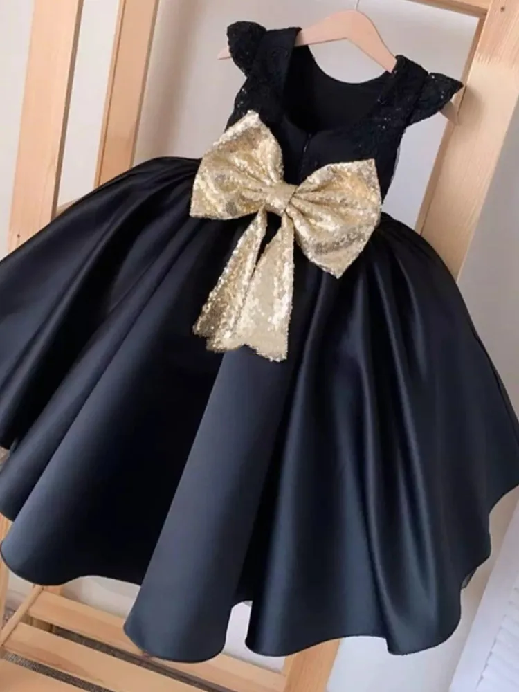 

Flower Girl Dress Boat Neck Elegant Tulle Flower Girl Dresses with Train Kids Formal Parry Gowns Pageant Dresses