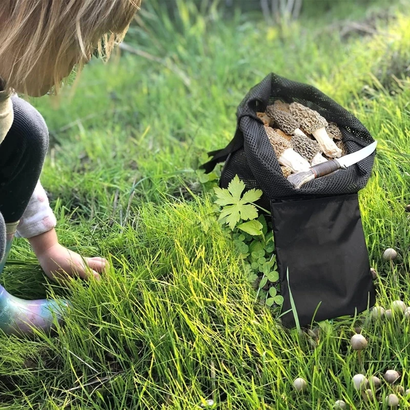 Mushroom Foraging Bag Foldable for Vegetable Fruit Gathering Mesh Harvesting Jungle Camping Hiking Dropshipping mushroom foraging bag