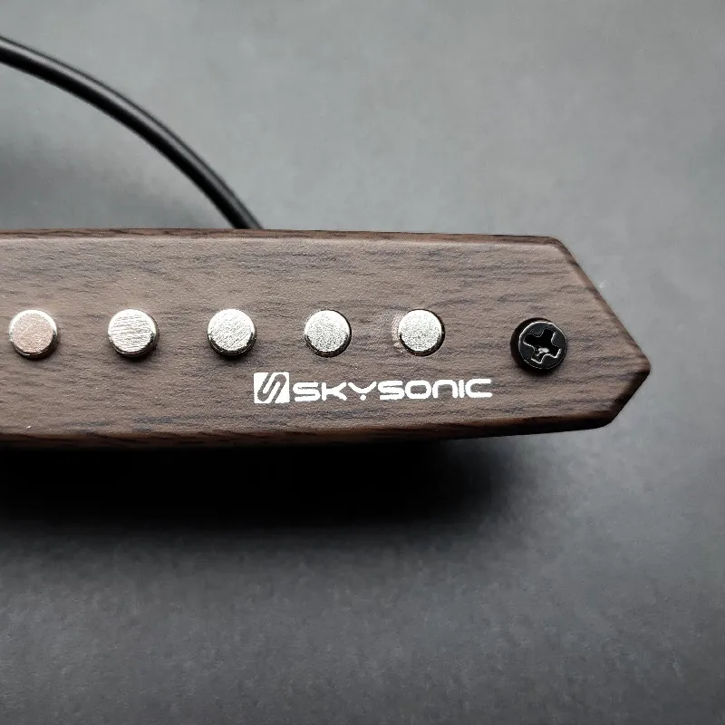 Claro com Tom e Controle de Volume Acabamento de Madeira Skysonic Guitarra Acústica Passiva Buraco Captador Humbucker A-810 Natural Som - Image 3