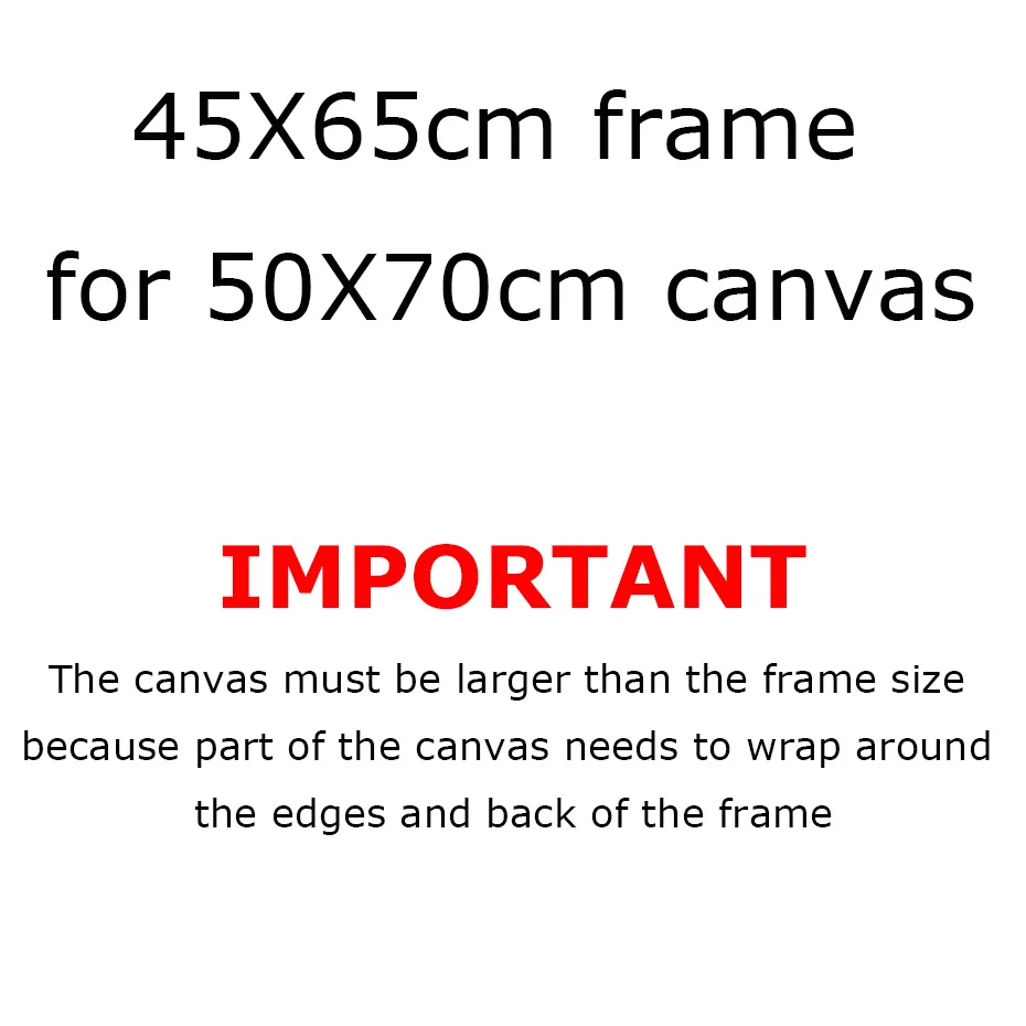 45x65cm Wooden Frame For 50x70cm Canvas Wall Art Prints Diamond Painting Frame Kit Picture and Poster Wood Wall Home Decor Wood Canvas Frame