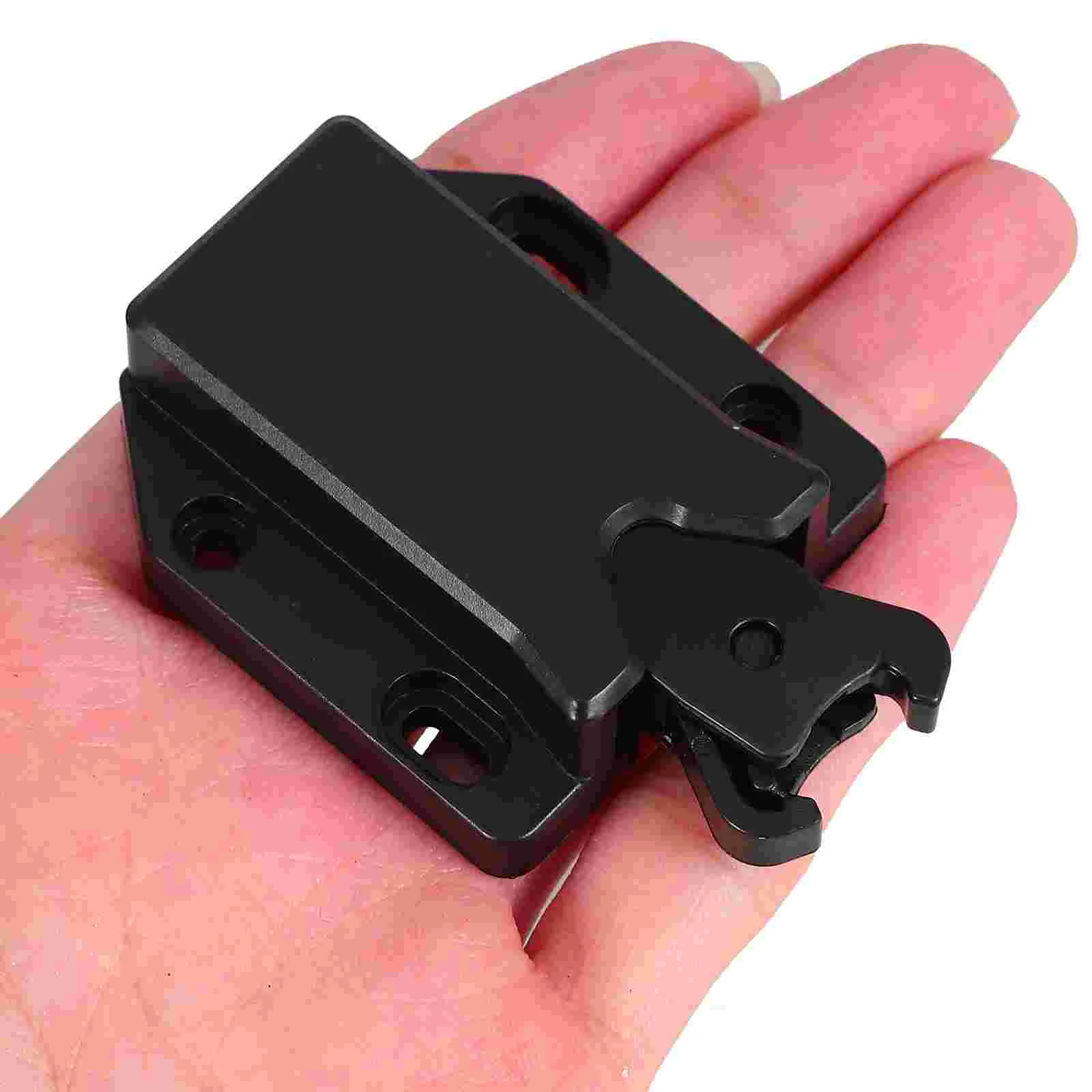4 Pcs Rebound Buckle Latch Cabinet Push to Open Door Device Heavy Duty Hardware Catches Black Thick Plastic Easy