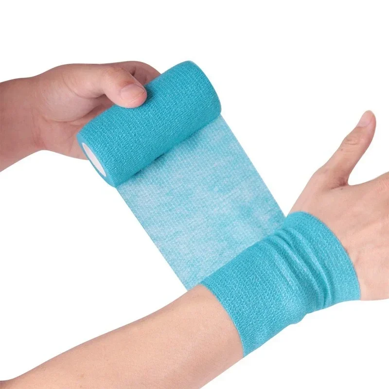 1 Roll Breathable Bandage Adhesive Elastic Wound Dressing Bandages Tape Patch First Aid Gauze Bandages Tie 2