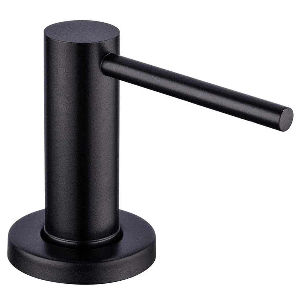 Kitchen Sink Soap Dispenser Stainless Steel Black Dispenser Detergent Liquid Soap Lotion Dispensers Built-in Design 3