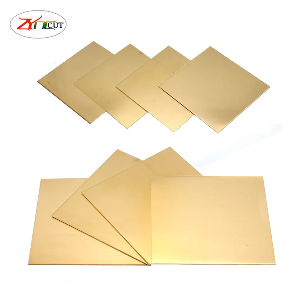 H62真鍮プレート銅ストリップ100 × 100 200 × 200 300 × 300ミリメートル真鍮銅パッド、銅箔、正方形真鍮シート、diy銅材料  AliExpress
