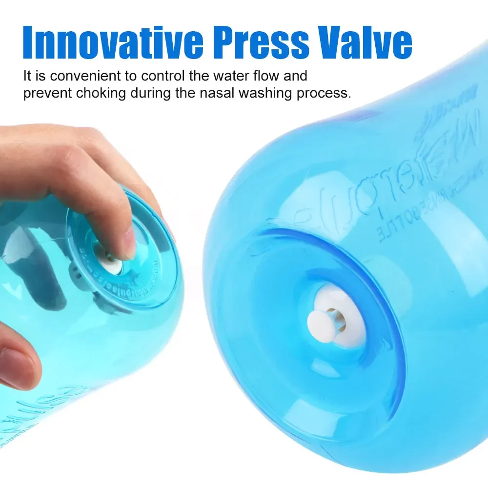 Description Picture 5 of itemNasal Irrigator Waterpulse Nasal Wash Cleaner Rinse Bottle Adults Nose Neti Pot Avoid Allergic Rhinitis Sinusitis 250/300/500ml