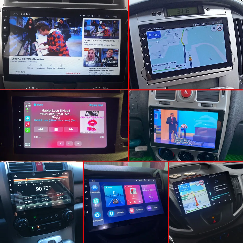 자동차 라디오 2 din 7 9 10″ 안드로이드 멀티미디어 플레이어 GPS WIFI 자동 CarPlay For Toyota Volkswagen Hyundai Kia Nissan Honda Lada Ford