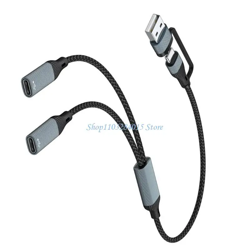 R6FF 2/3 in 1 USB 유형 C 유형 C 전원 충전 데이터 호스트 OTG 허브 케이블 어댑터