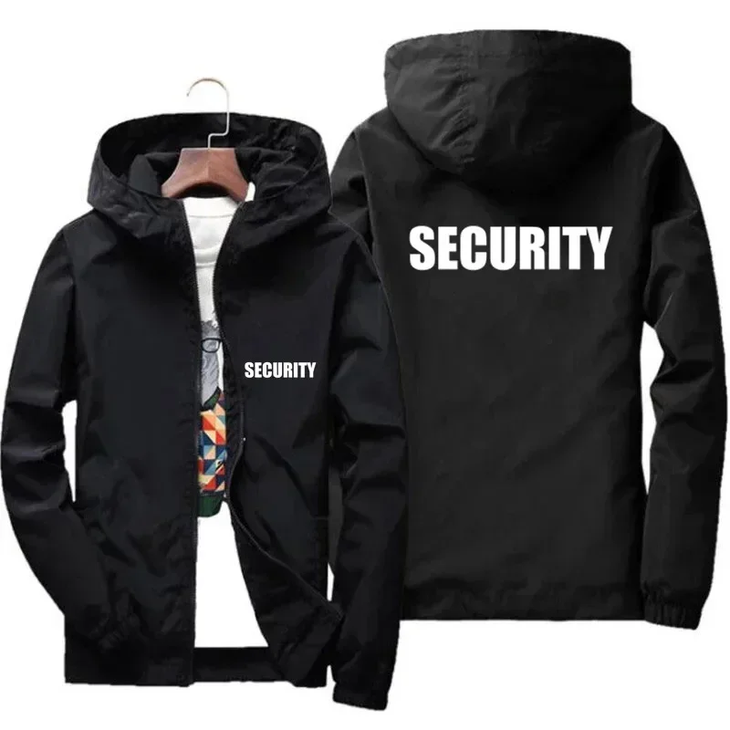 

Spring And Autumn Zipper Jacket Father And Son Boys And Girls SWAT Security Windbreaker Parka Clothes Male Jacket Plus Size Coat